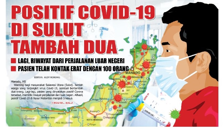 POSITIF COVID-19 DI SULUT TAMBAH DUA